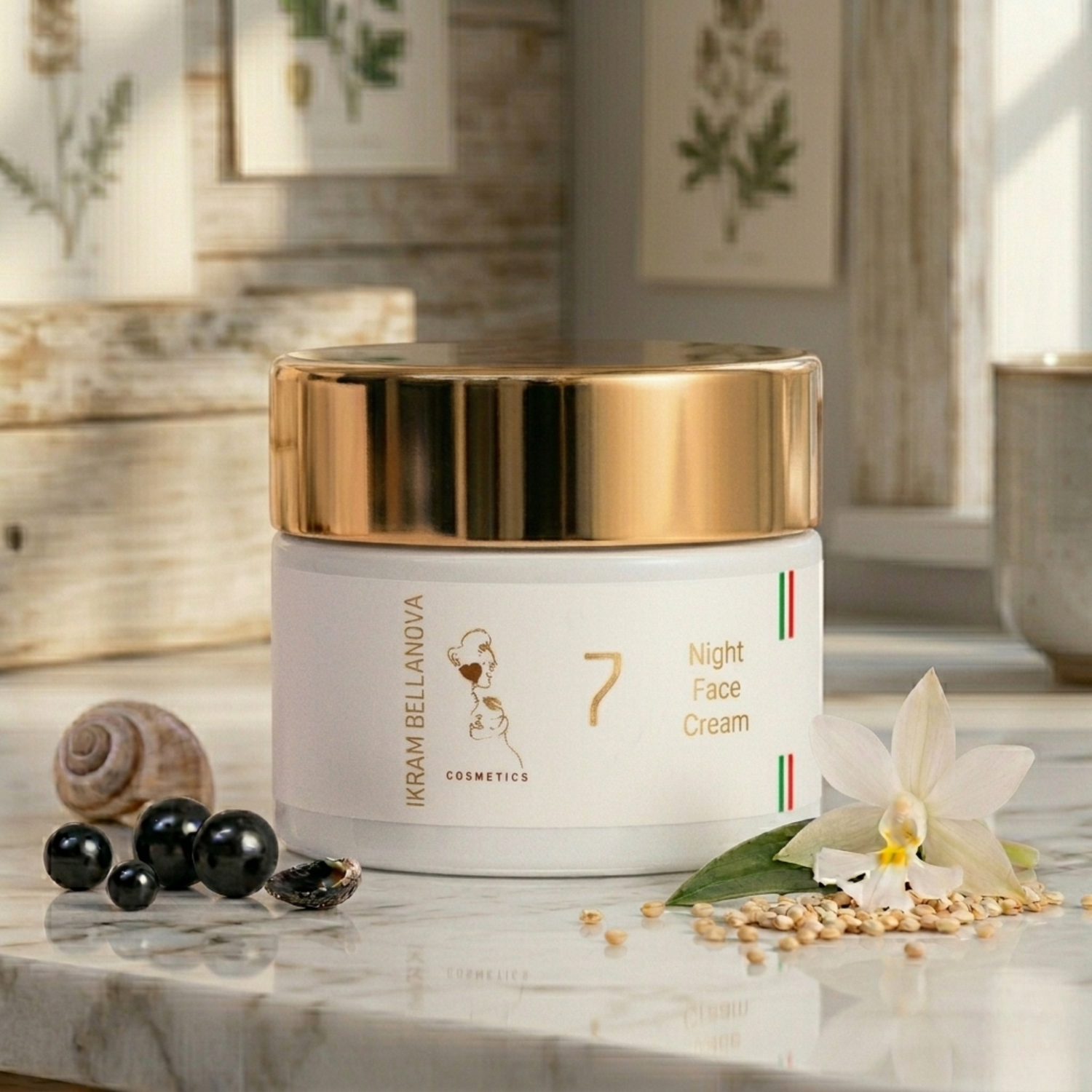 Nr. 7 Nachtgesichtscreme – Aufhellende Anti-Aging Nachtcreme – Ikram Bellanova